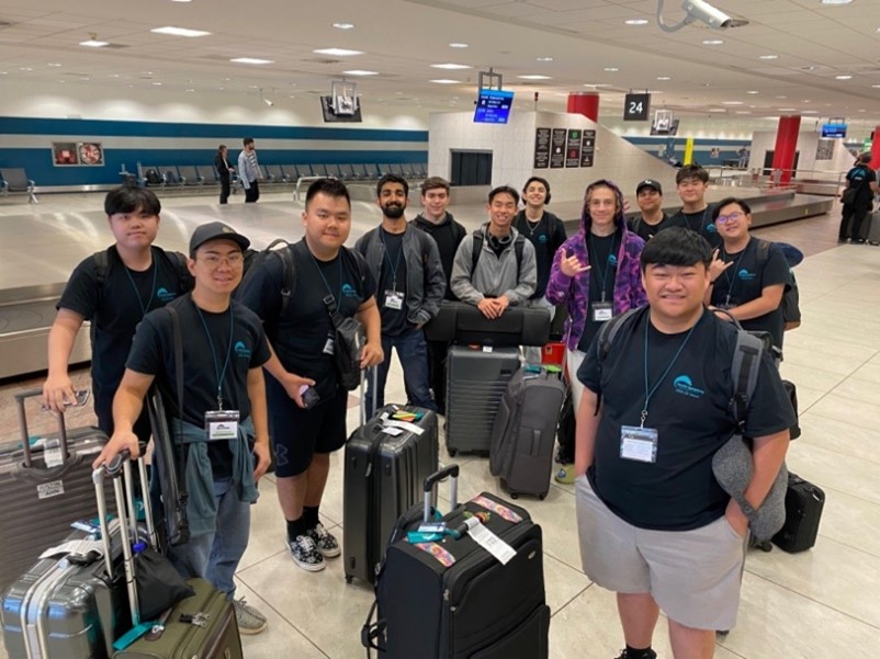PSYO members at baggage claim.