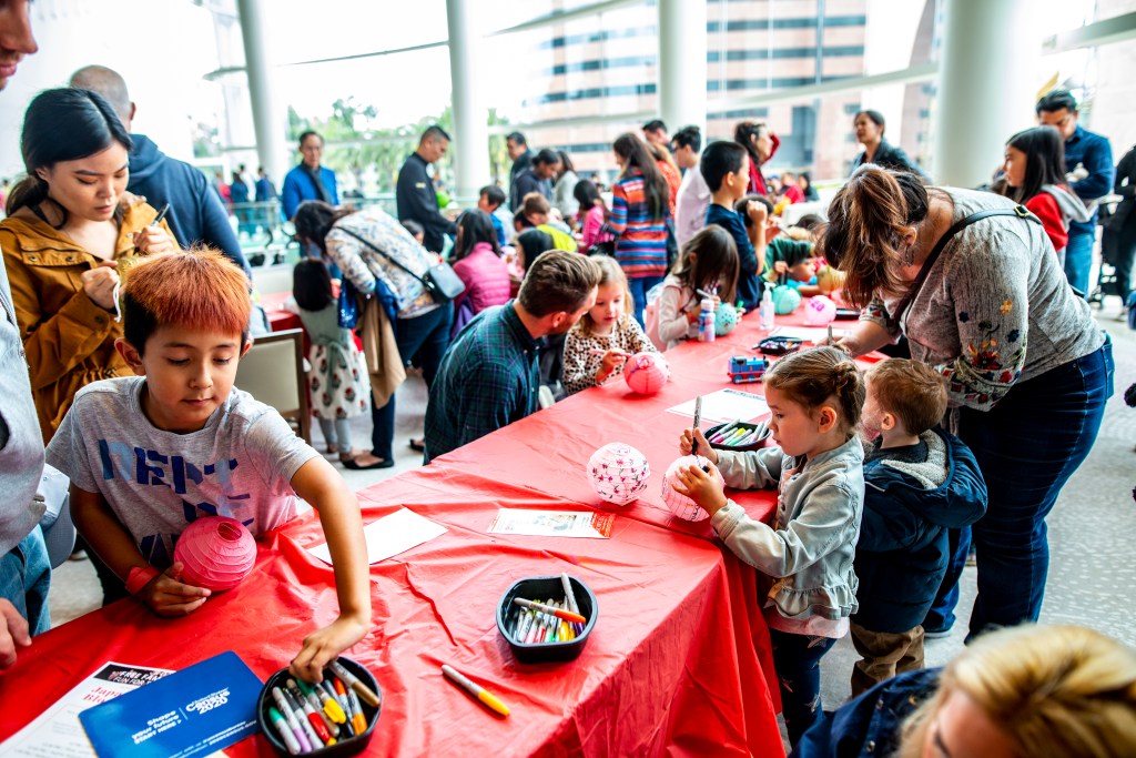Craft station on Box Circle level inside the Renee and Henry Segerstrom Concert Hall. Photo by James Pan.